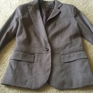 NWT size 2 brown tweet suit jacket NY&co